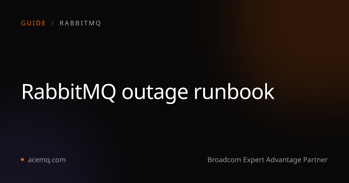 RabbitMQ Outage Runbook: Disk, Memory, Partitions | AceMQ